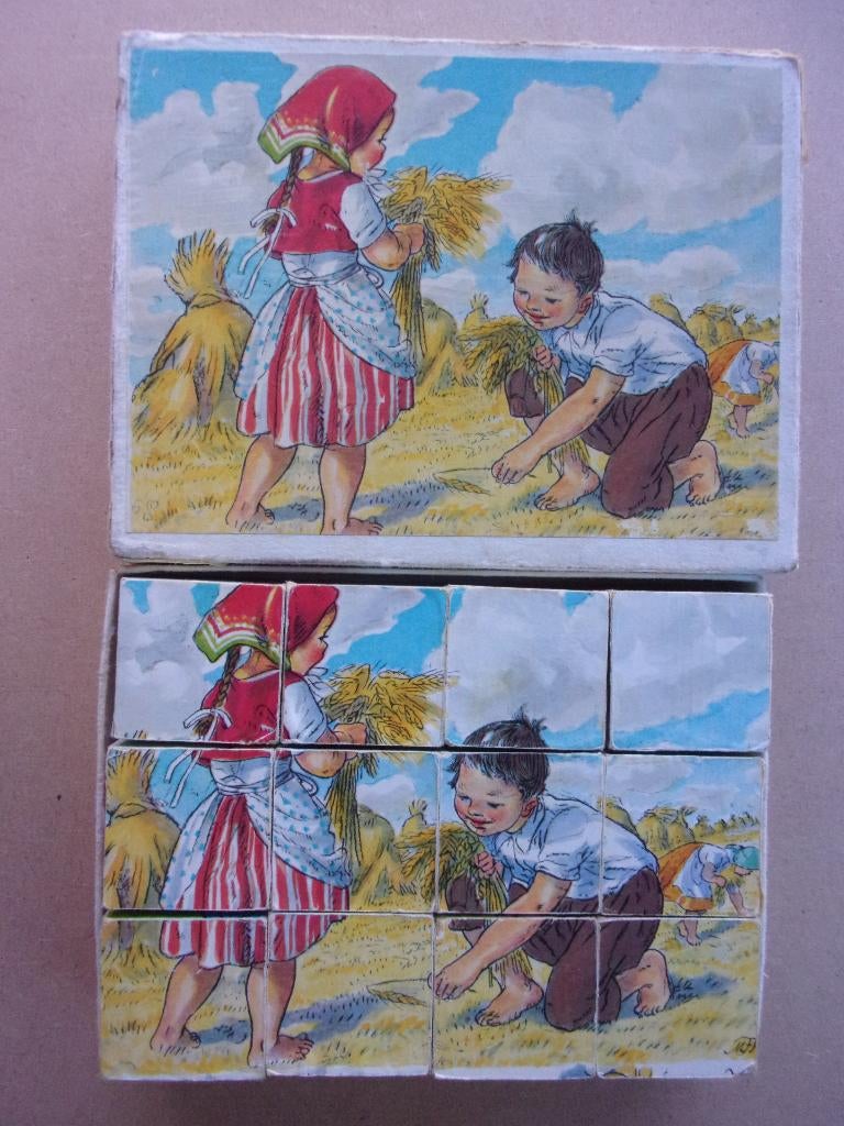 3x BLOK PUZZEL  (COMPLEET) JAREN '50  (PER STUK 10,00), Antiek en Kunst, Antiek | Speelgoed, Ophalen of Verzenden