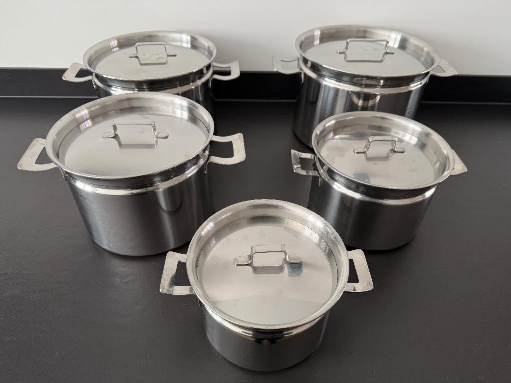 Sola pannenset 5-delig, Ophalen, Gebruikt, Rvs, Pannenset