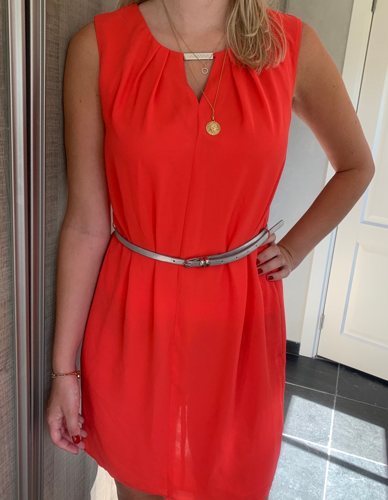 La city jurkje jurk dames maat 38 koraal rood, z.g.a.n, Kleding | Dames, Jurken, Ophalen of Verzenden, Zo goed als nieuw