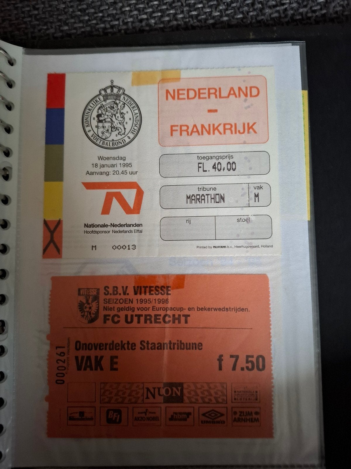 Diverse oude voetbalkaartjes / wedstrijdkaartjes, Ophalen of Verzenden, Gebruikt, Ajax, Overige typen