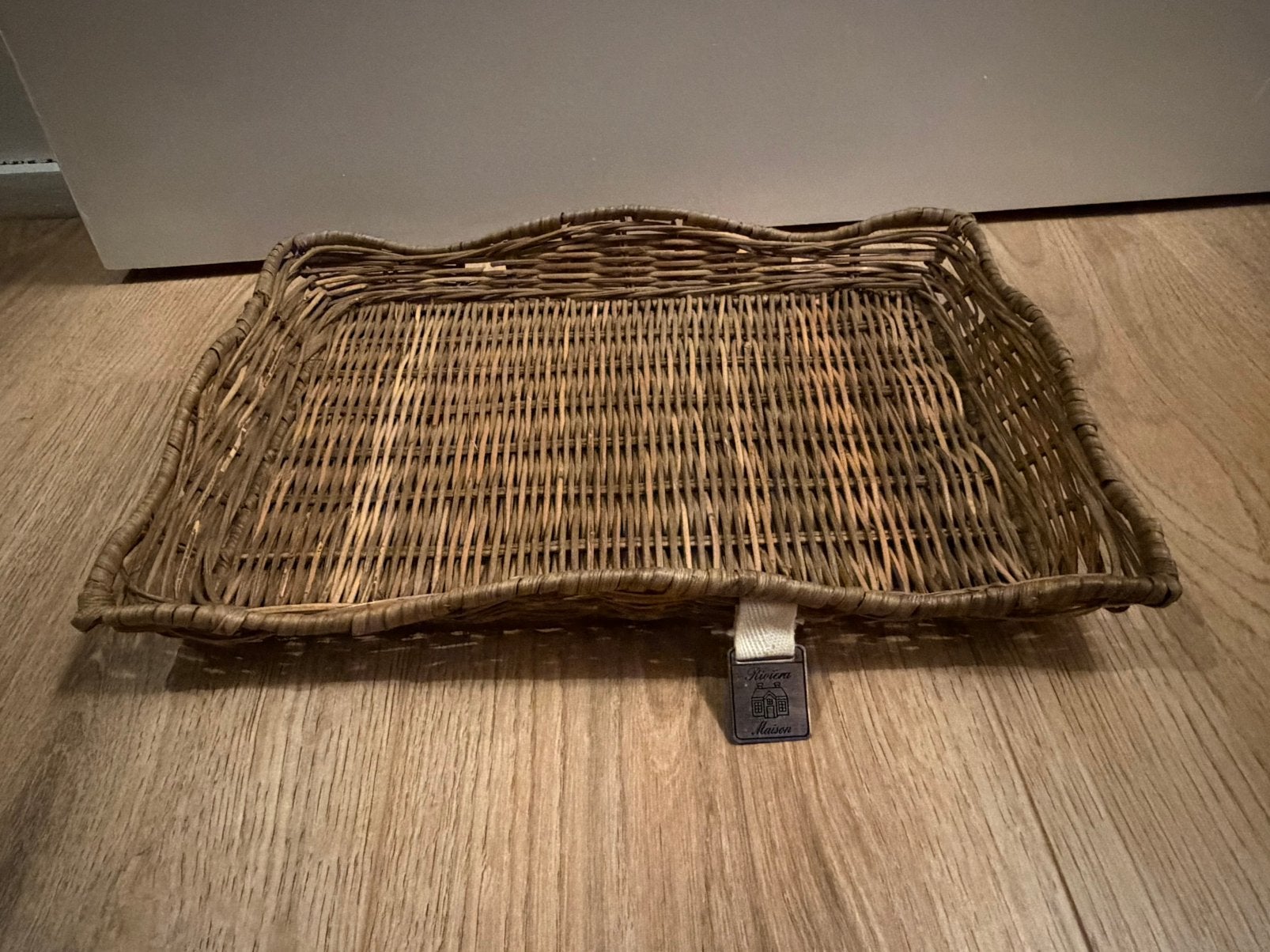 Riviera maison rotan dienblad, Ophalen, Zo goed als nieuw, Riet