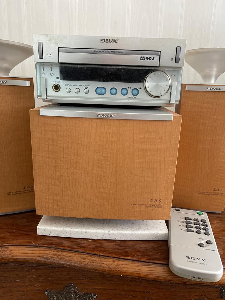 Sony stereo set met subwoofer HCD-SD1 compleet, Ophalen, Gebruikt, Tuner of Radio, Sony