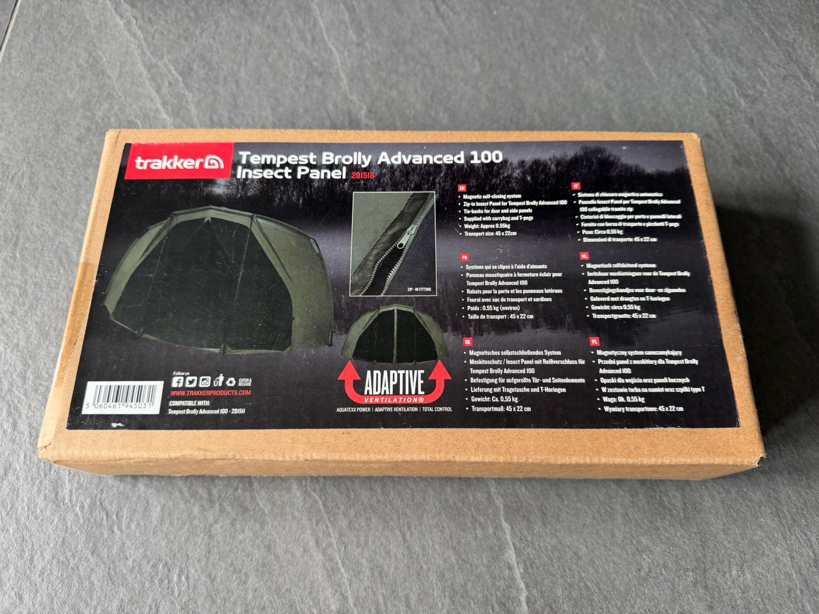 Trakker Tempest Brolly Advanced 100 Insect Panel NIEUW, Watersport en Boten, Ophalen of Verzenden, Nieuw, Overige typen
