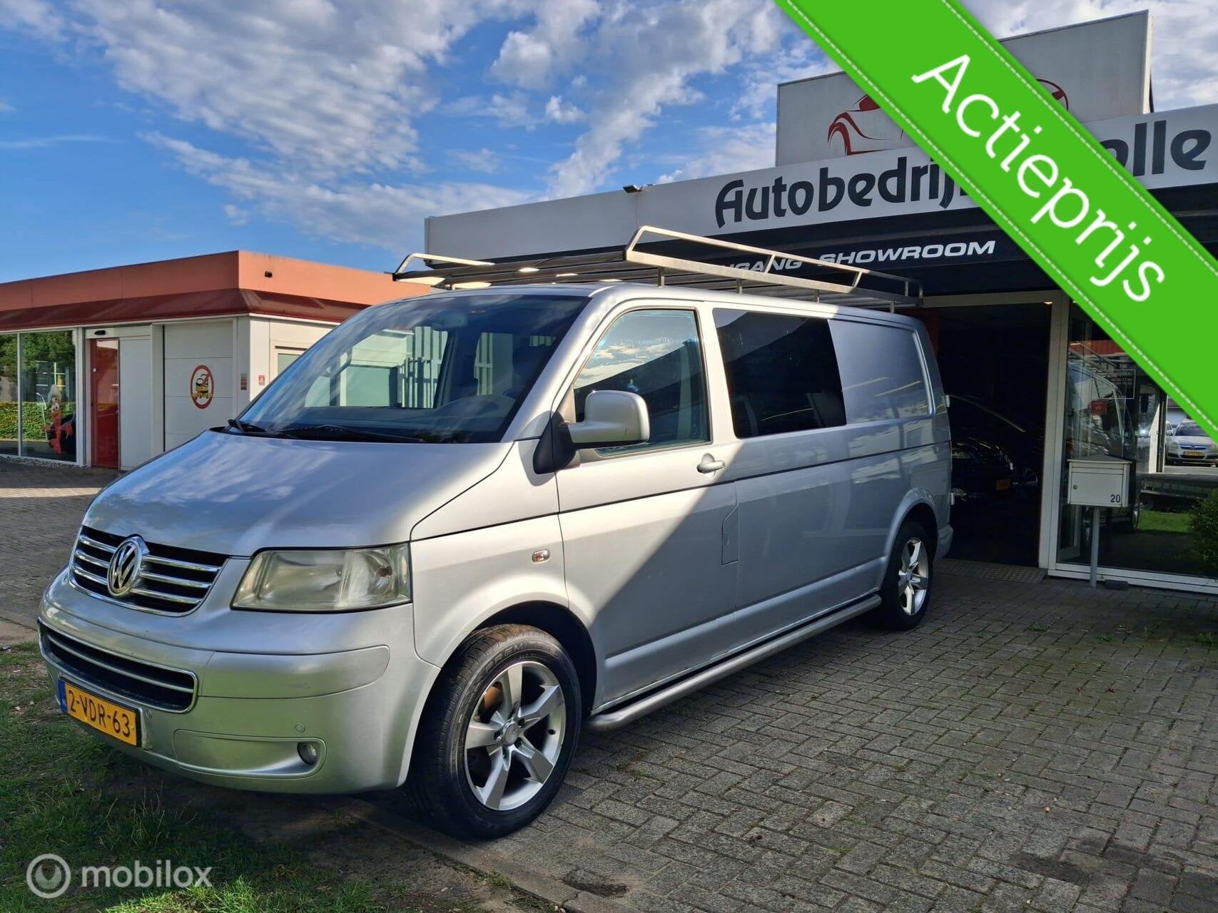 VOLKSWAGEN TRANSPORTER 2.5 TDI 300 4MOTION DUBBEL CABINE!, Gebruikt, Volkswagen, 2500 kg, Origineel Nederlands