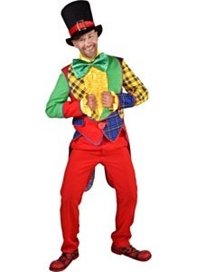 Leuke rood/groen/blauw/gele CLOWNS/PIPPO jas, Carnaval, Ophalen of Verzenden, Kleding, Maat 56/58 (XL)