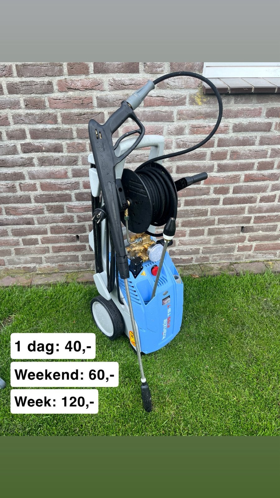 TE HUUR: Kranzle hogedrukreiniger 2195 tst, Ophalen, Zo goed als nieuw, Benzine