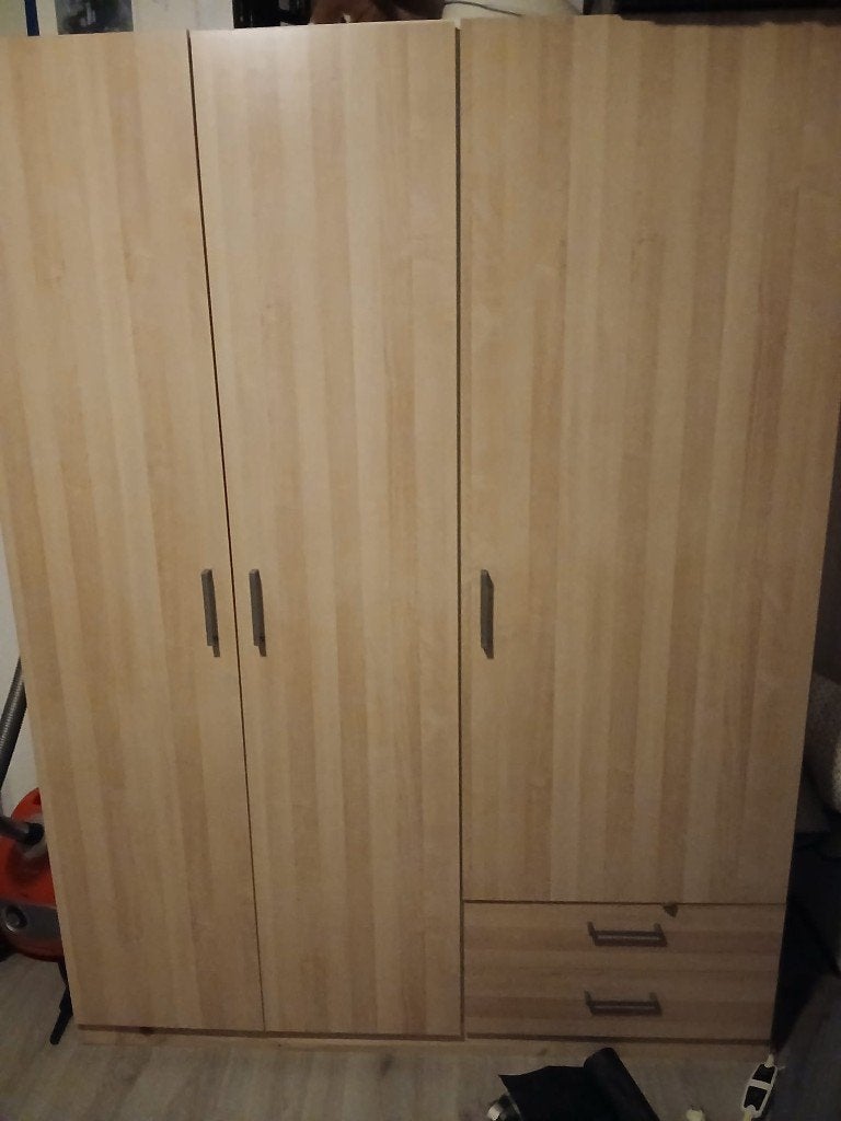 Linnenkast 3 deurs, Ophalen, Gebruikt, 150 tot 200 cm, Met lade(s)