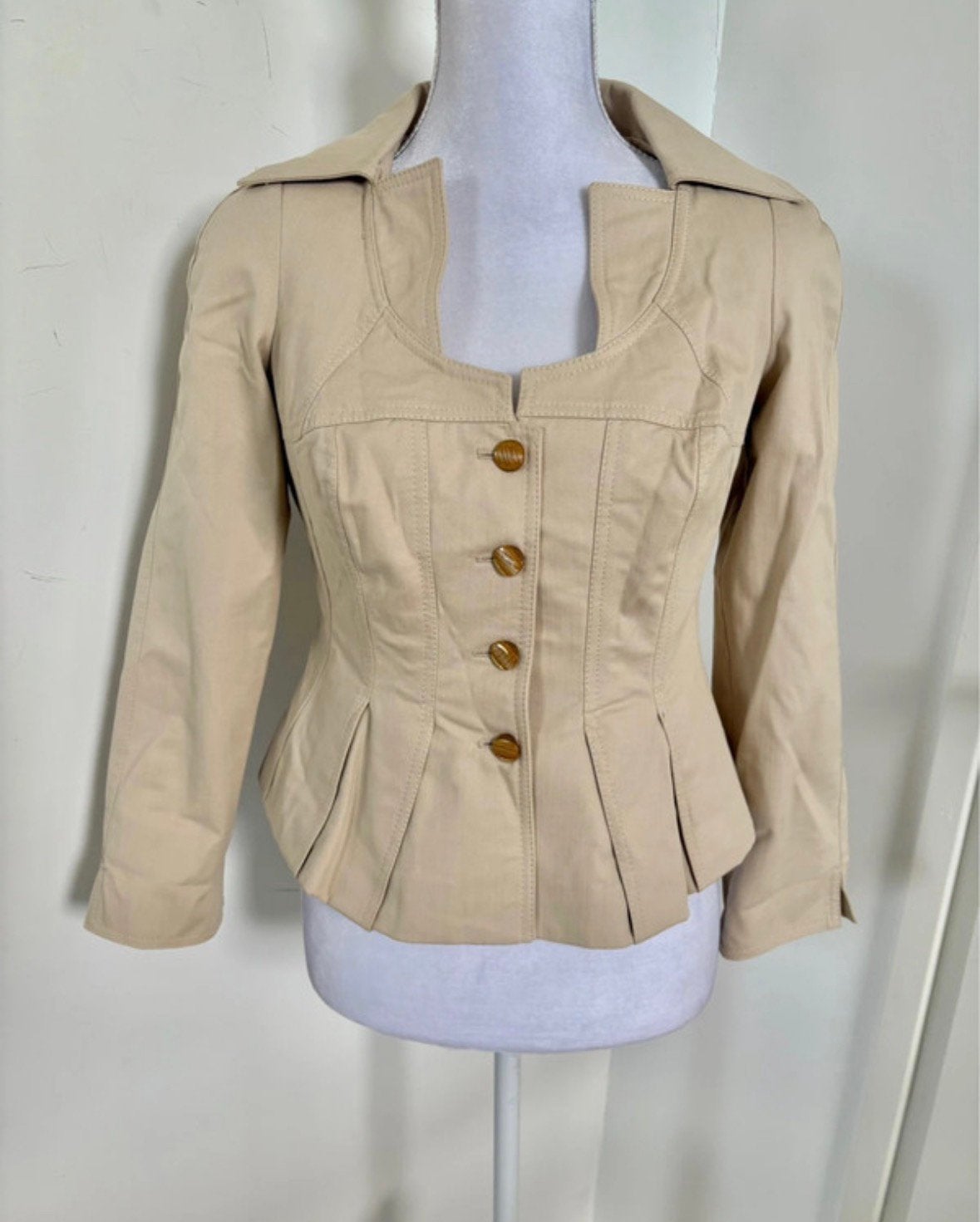 Addy van den Krommenacker jasje - maat 42, Beige, Maat 42/44 (L), Ophalen of Verzenden, Zo goed als nieuw