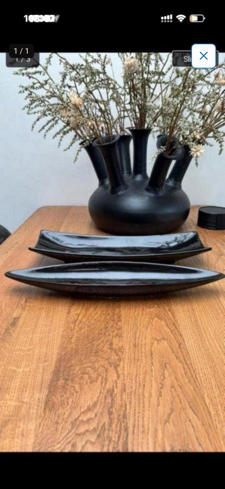 Schalen zwart 2 stuks, Ophalen of Verzenden, Zo goed als nieuw, Rond, Overige materialen