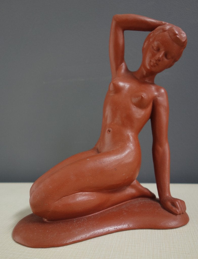 50 60 jaren vrouw beeld pin up beeld terracotta kleur, Verzamelen, Ophalen of Verzenden, Gebruikt, Mens