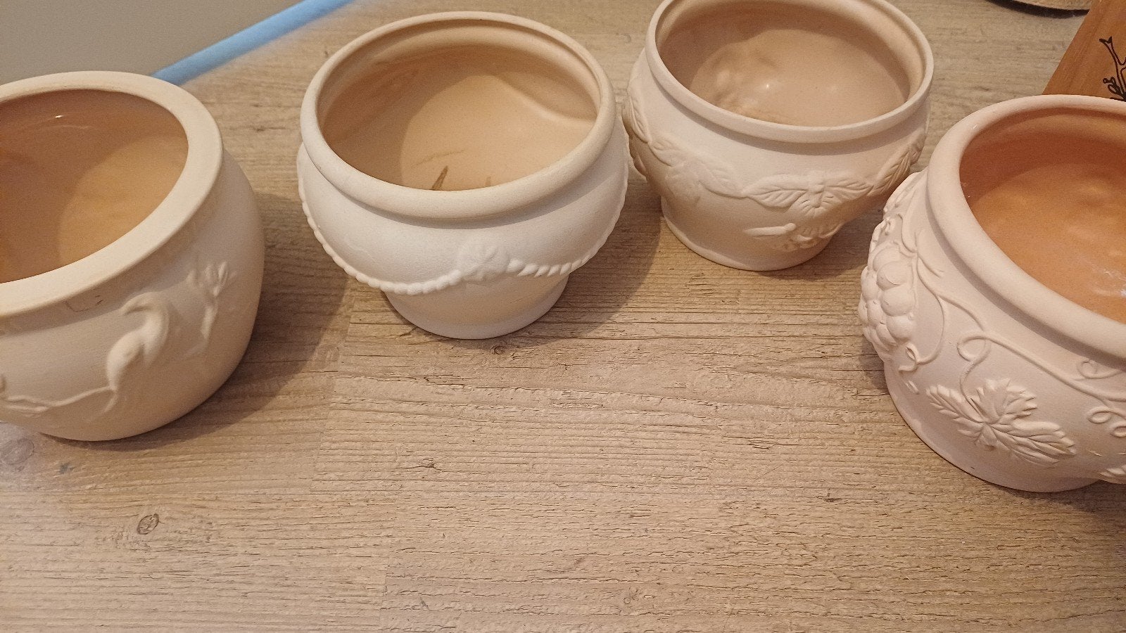 Terracotta bloempotten met motieven, Tuin en Terras, Bloempotten, Ophalen, Rond, Minder dan 25 cm, Minder dan 40 cm