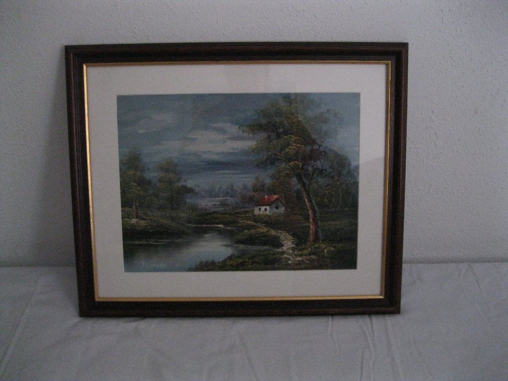 1 lijst met schilderij van J. Veltman, 2X47X57 cm., Gebruikt, Oorspronkelijke maker, Ophalen of Verzenden, Schilderij