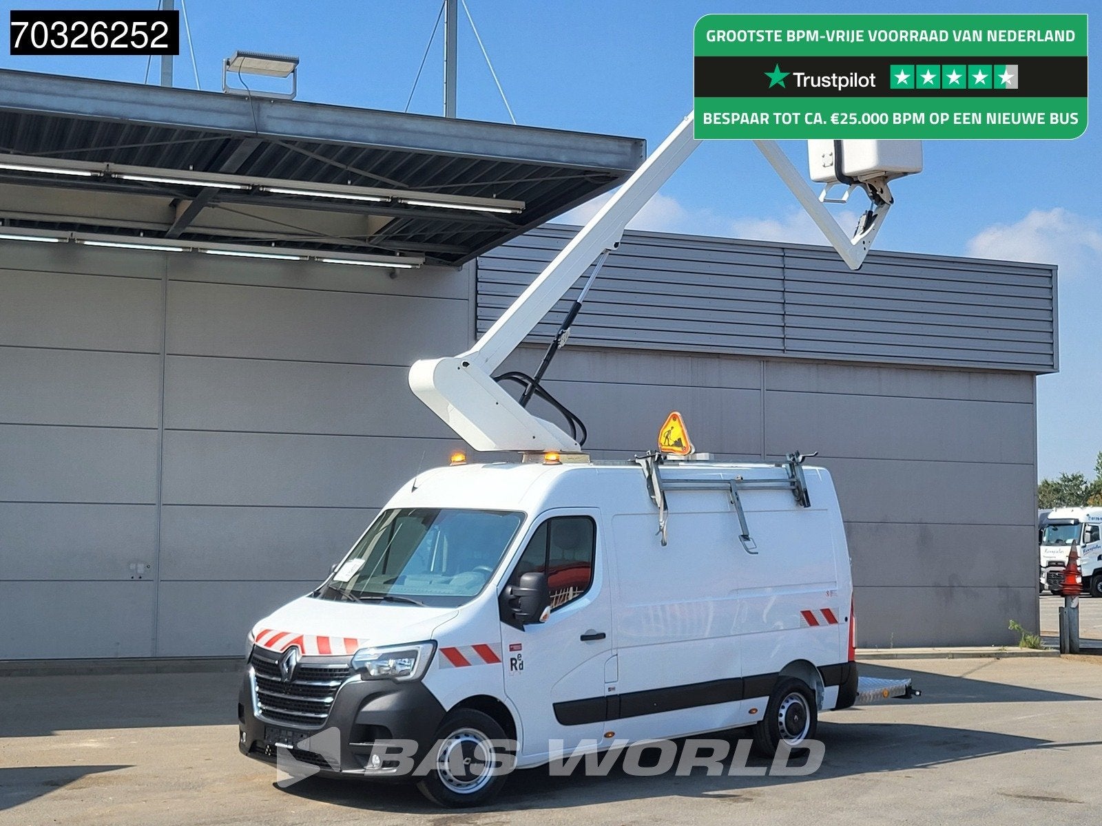Renault Master 145PK Hoogwerker 12m Werkhoogte L2H2 Trekhaak, 145 pk, Stof, Gebruikt, Euro 6