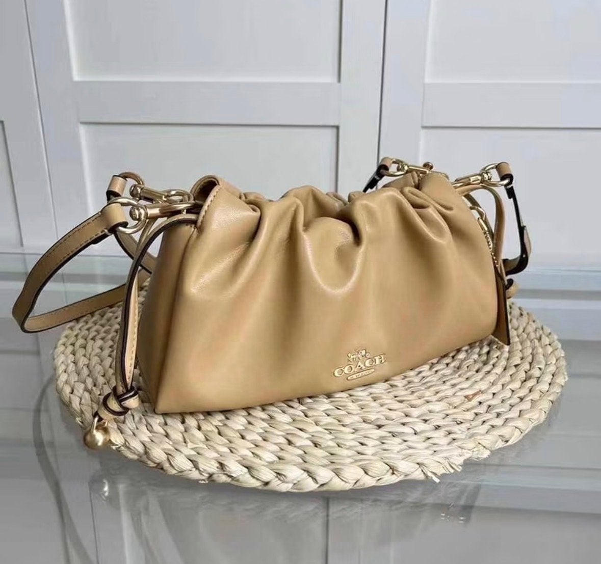 Coach Schouder tas tasje bag, Sieraden, Tassen en Uiterlijk, Tassen | Damestassen, Ophalen of Verzenden, Nieuw, Beige, Schoudertasje