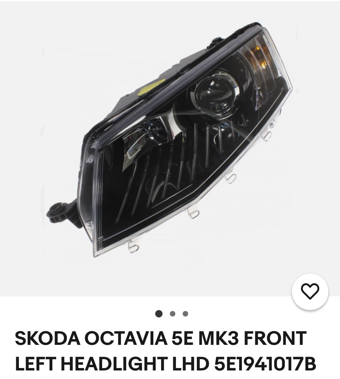 Skoda octavia koplamp links 5e1941017b, Ophalen of Verzenden, Skoda