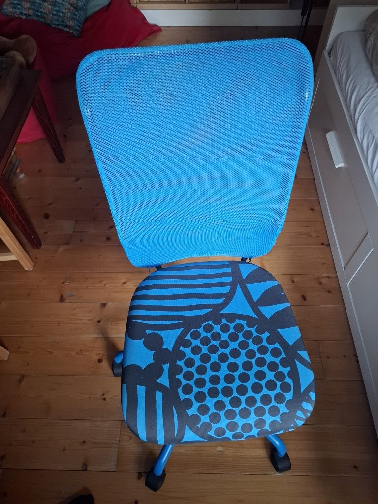 Bureaustoel (Blauw / zwart), Huis en Inrichting, Ophalen, Gebruikt, Blauw, Bureaustoel