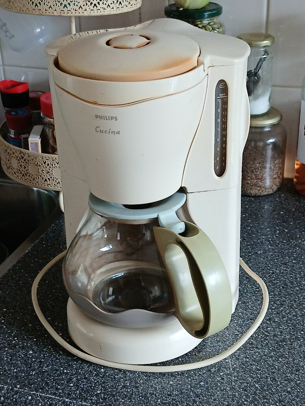 Philips Cucina Koffiezetapparaat - Gebruikt, Witgoed en Apparatuur, Koffiezetapparaten, Gebruikt, 10 kopjes of meer, Koffiemachine