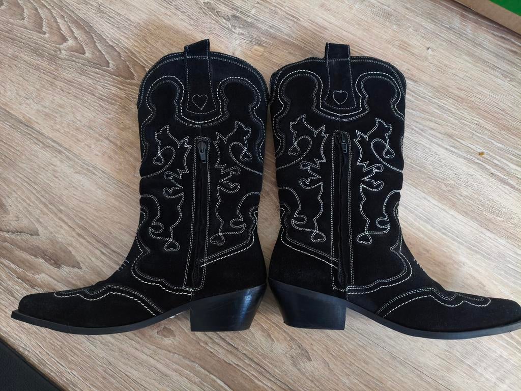 Sacha Cowboy laarzen met 40, Kleding | Dames, Hoge laarzen, Zwart, Ophalen of Verzenden, Zo goed als nieuw
