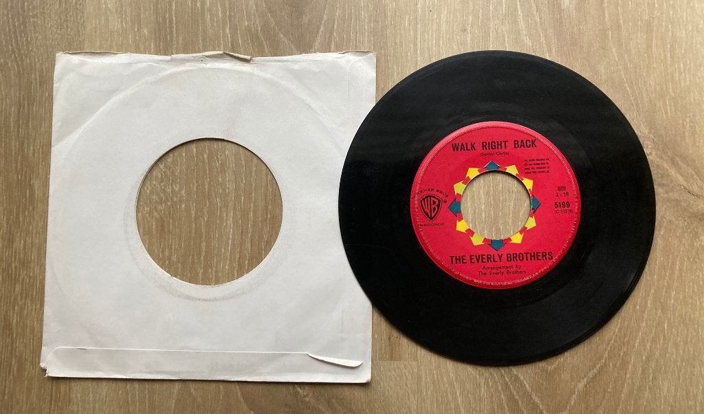 Jukebox Single Walk right Back - Everly Brothers, Verzenden, 7 inch, Zo goed als nieuw, Pop