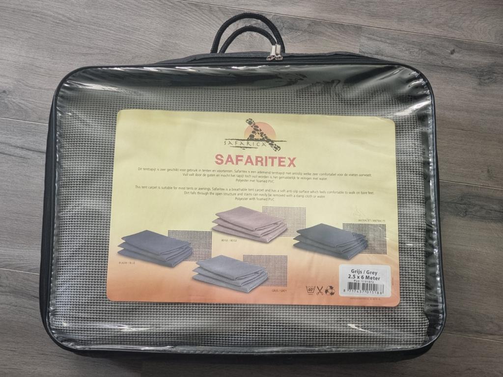 Safaritex Tenttapijt Nieuw 6 x 2,5m, Ophalen of Verzenden, Zo goed als nieuw