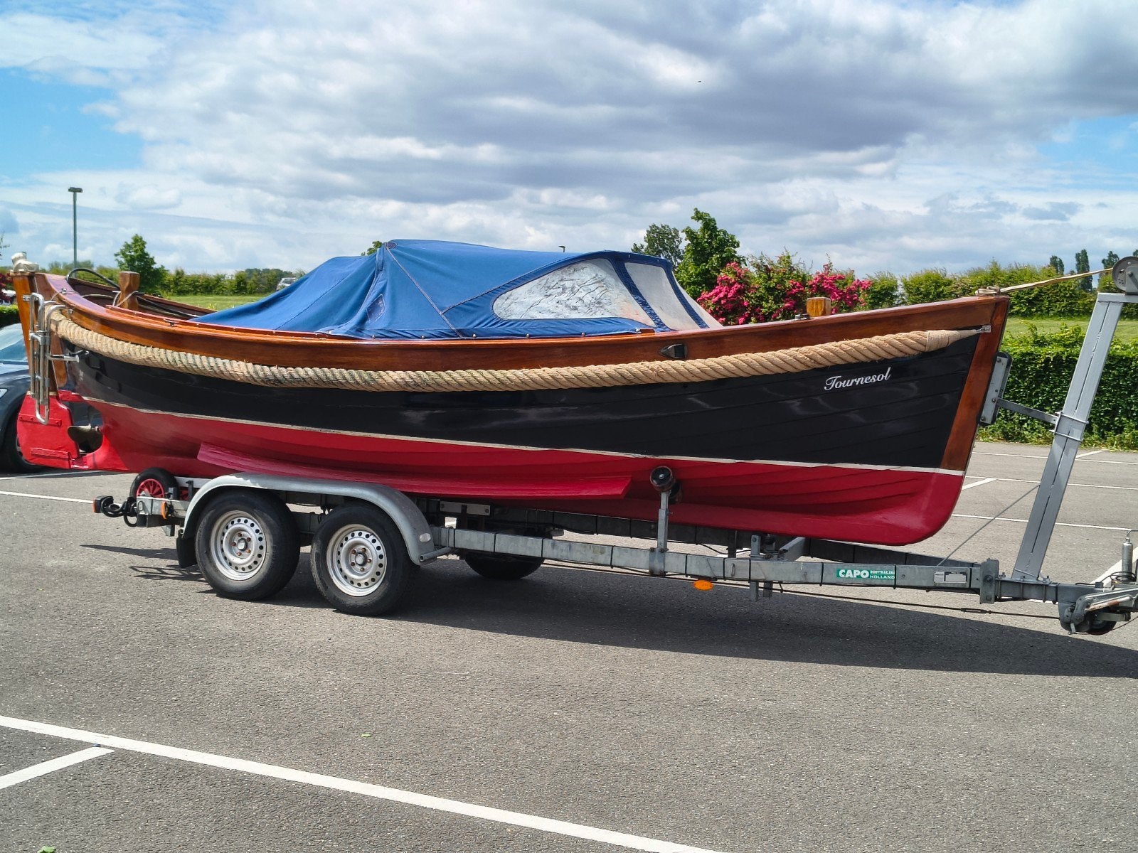Te koop: Langweerder houten spitsgatsloep inclusief trailer, Watersport en Boten, Overige typen, Binnenboordmotor, Diesel, 6 m