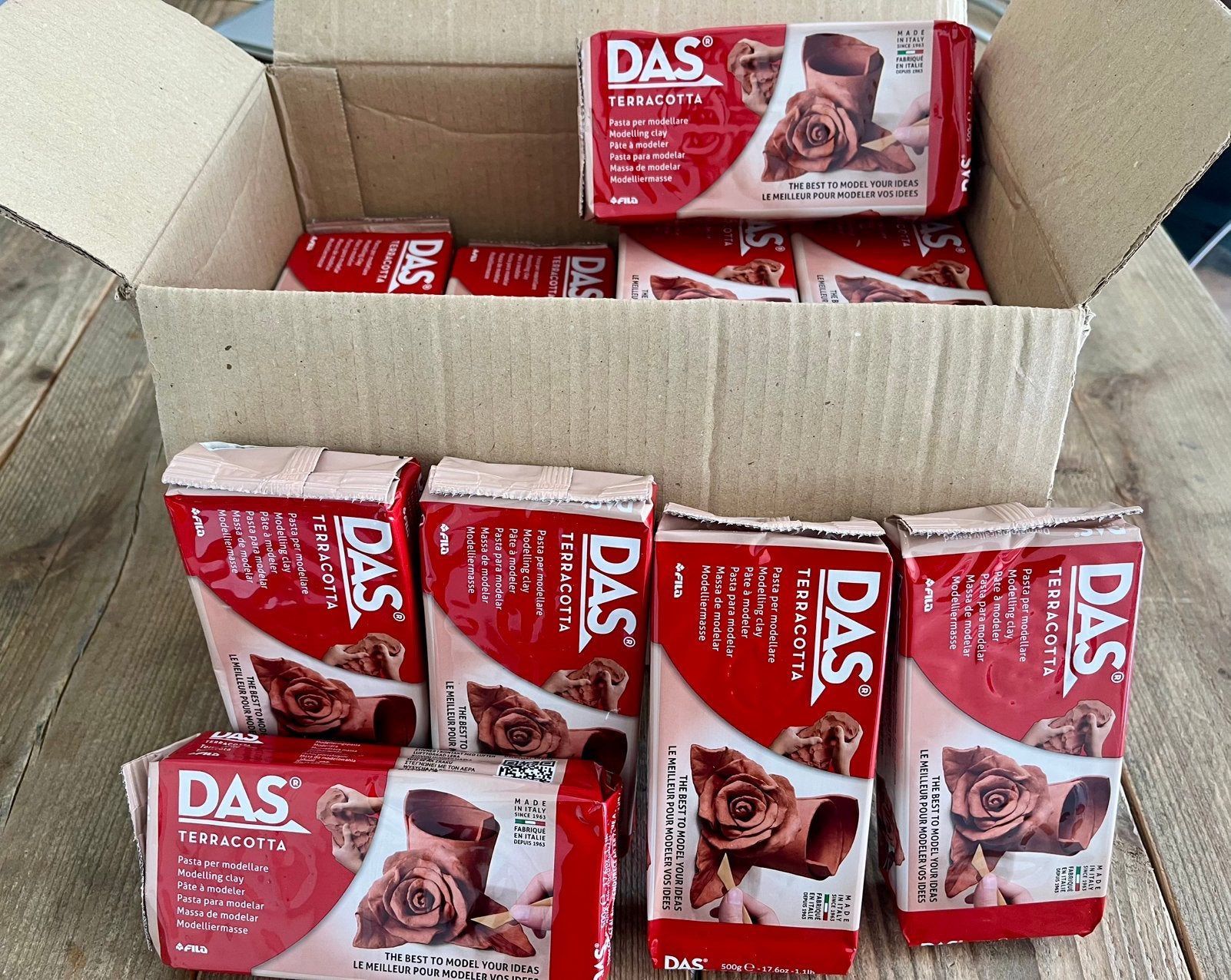 DAS klei terracotta - €1 per pakje / kleien boetseren, Ophalen of Verzenden, Nieuw, Kleien en Boetseren