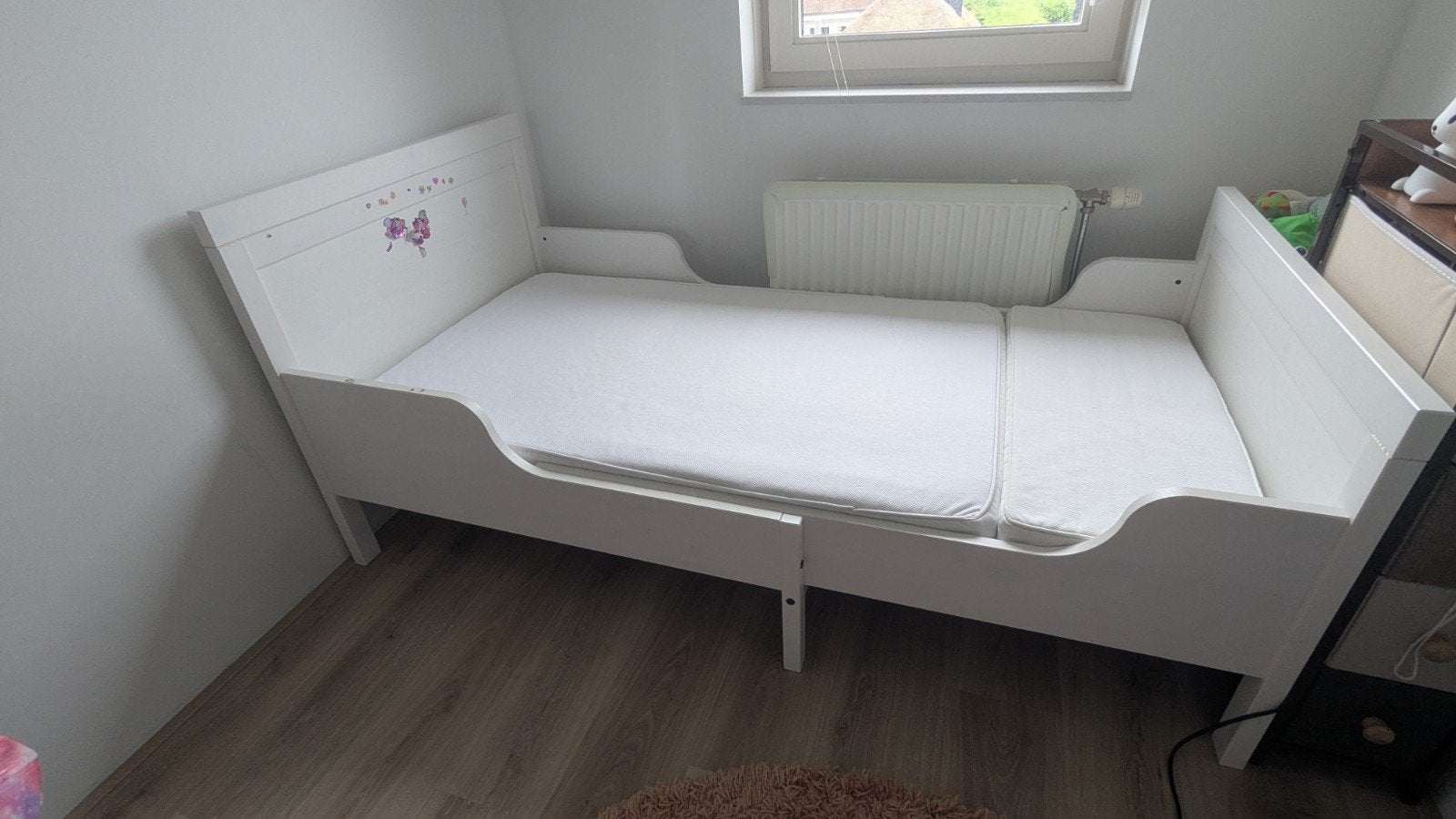 Ikea Sundvik bed en matras, Ophalen, Eenpersoons, Wit, 200 cm