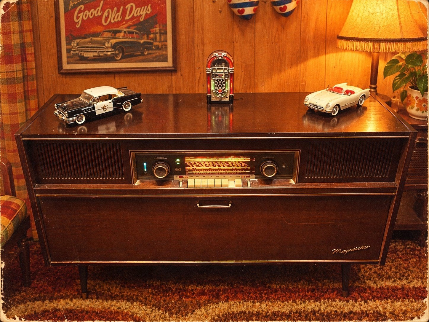 prachtig gerestaureerd radiomeubel van gründig met platenspe, Ophalen of Verzenden