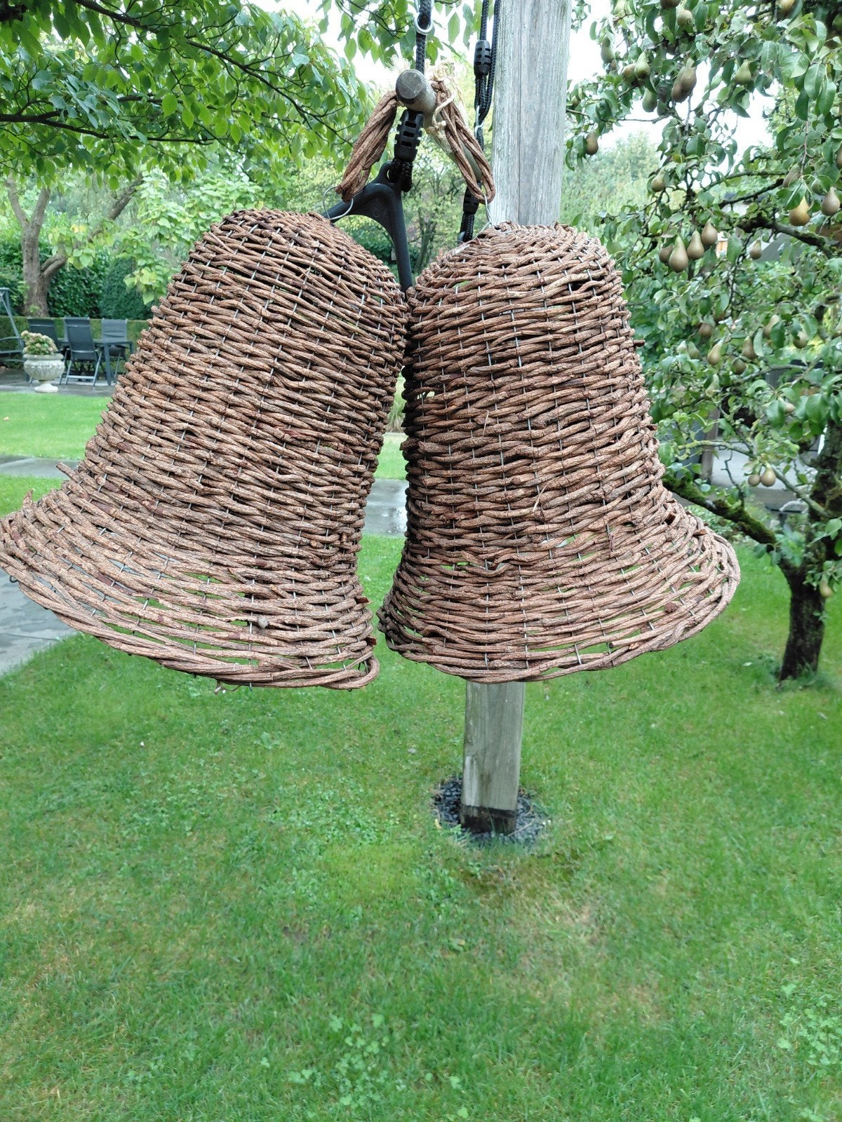 Decoratieve rieten klokken voor tuin/terras.c, Ophalen of Verzenden
