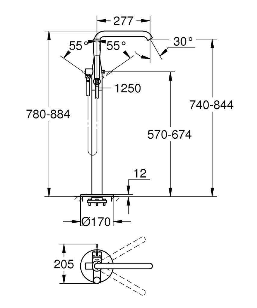 Grohe Essence New badkraan vrijstaand NIEUW, Doe-het-zelf en Verbouw, Ophalen, Nieuw, Bad