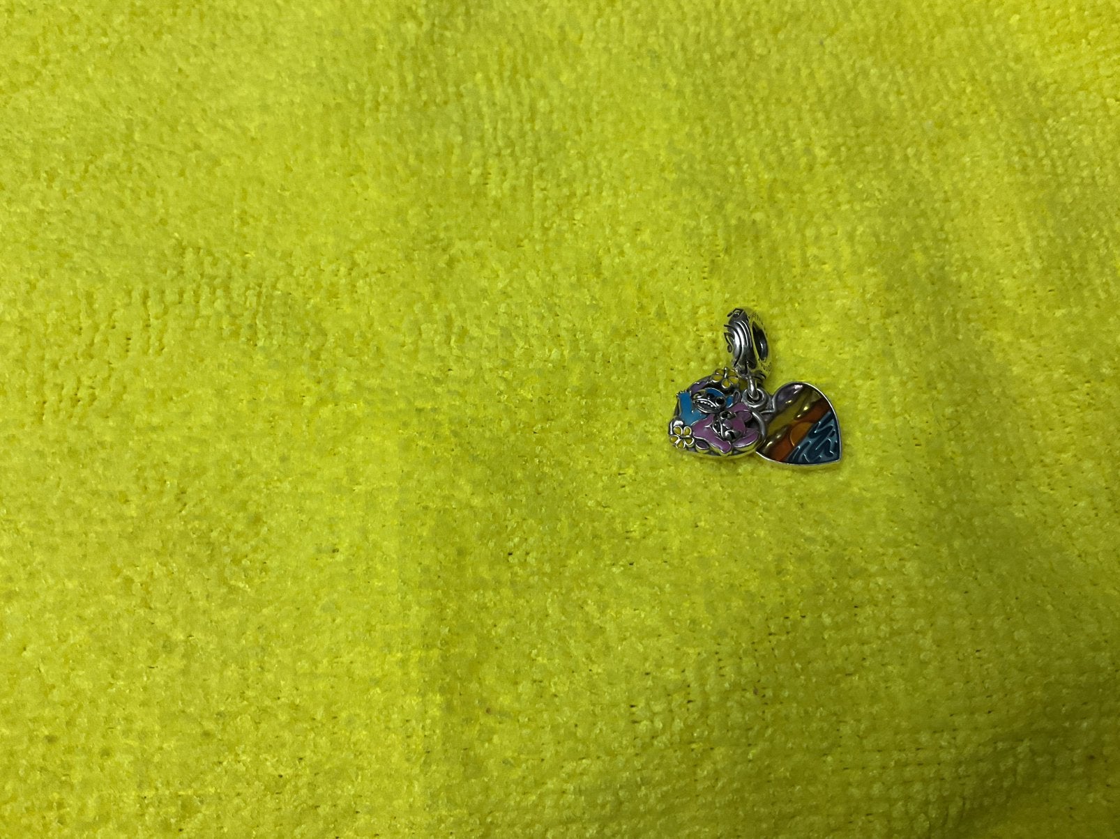 Pandora Bedel Met Hangende Hartjes, Ophalen of Verzenden, Zo goed als nieuw, Zilver, Pandora