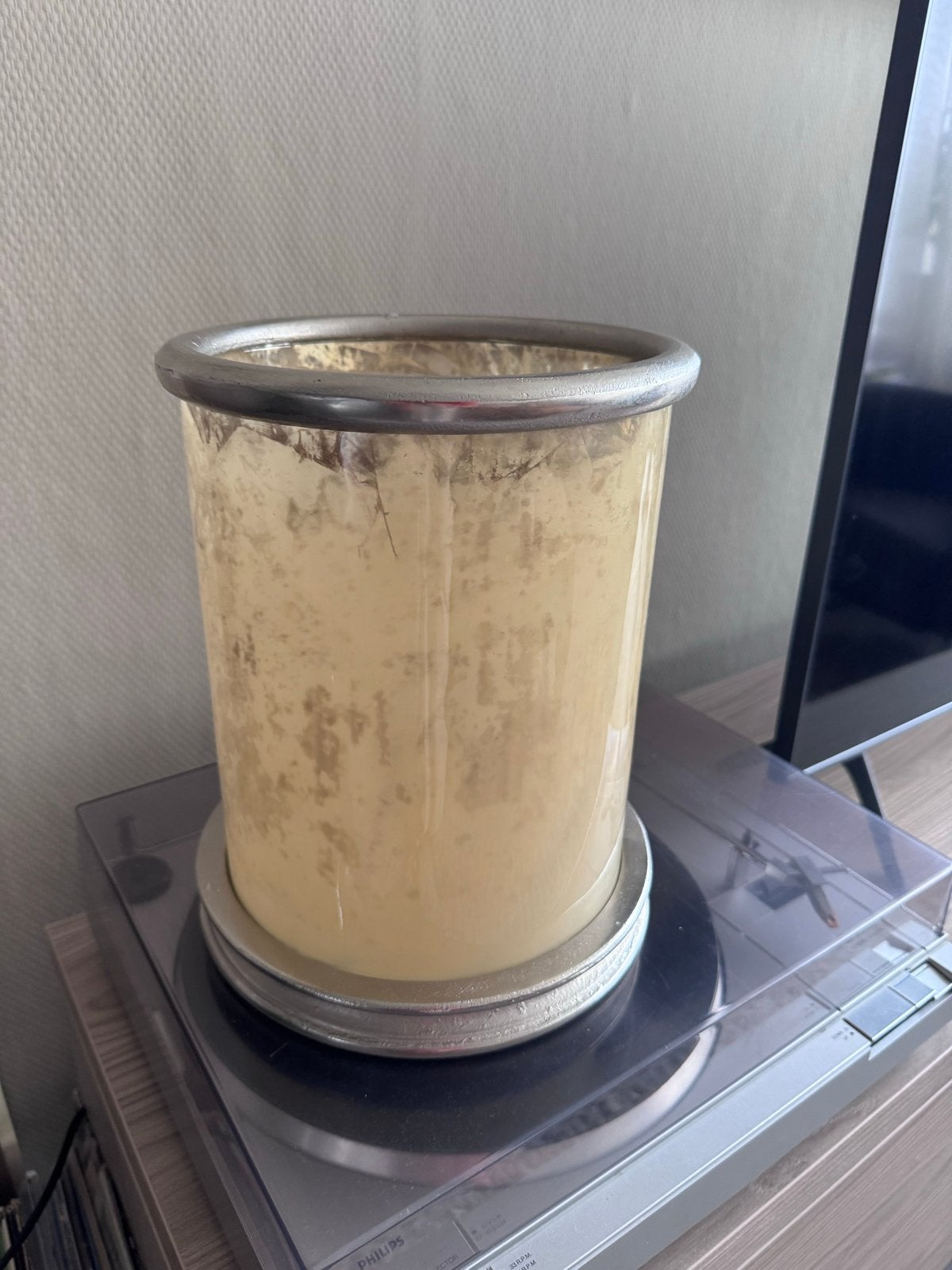 Windlicht met aparte onderdelen, doorsnede 22cm, Ophalen, Windlicht, Gebruikt, Metaal