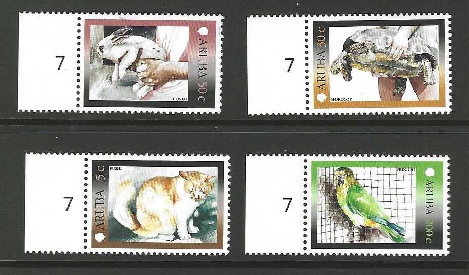 Aruba NVPH 260-263 diverse dieren fauna 2001 serie pf, Ophalen of Verzenden, Postfris, Dier of Natuur