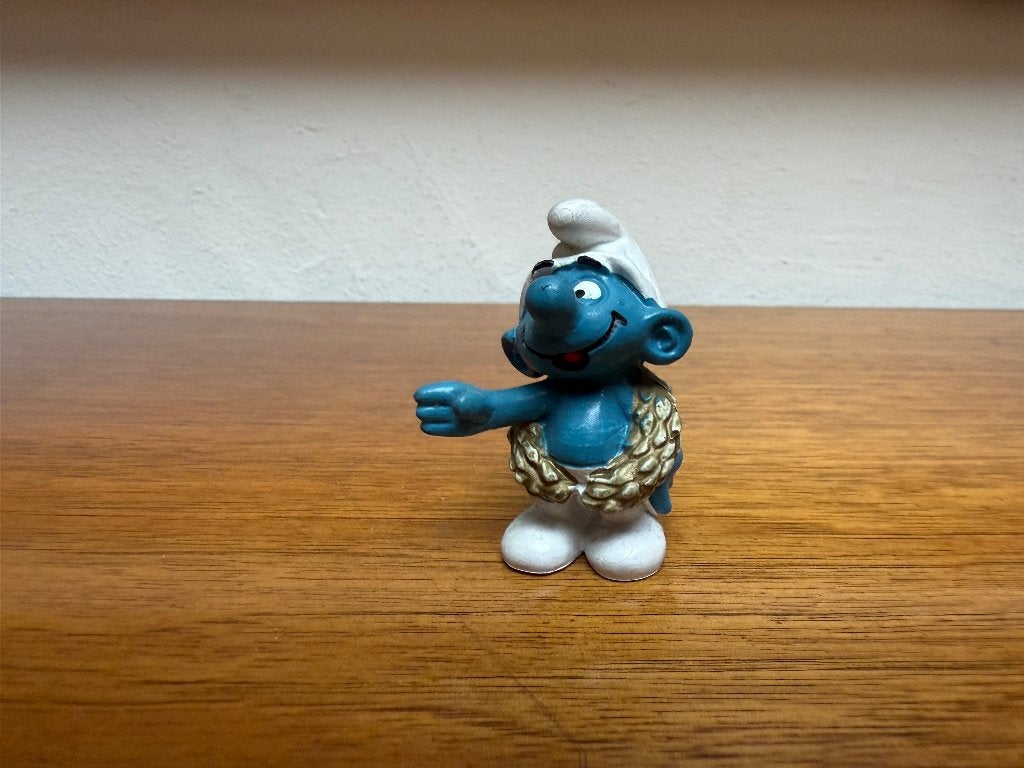 Lauwerkrans / winnaar Smurf, Verzamelen, Smurfen, Ophalen of Verzenden, Gebruikt, Overige Smurfen, Poppetje, Figuurtje of Knuffel