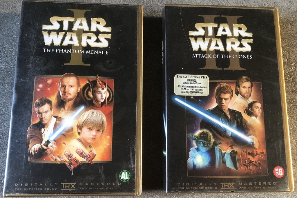 STAR WARS - 2 VIDEOBANDEN - DELEN I EN II, Verzamelen, Star Wars, Ophalen of Verzenden, Zo goed als nieuw, Overige typen