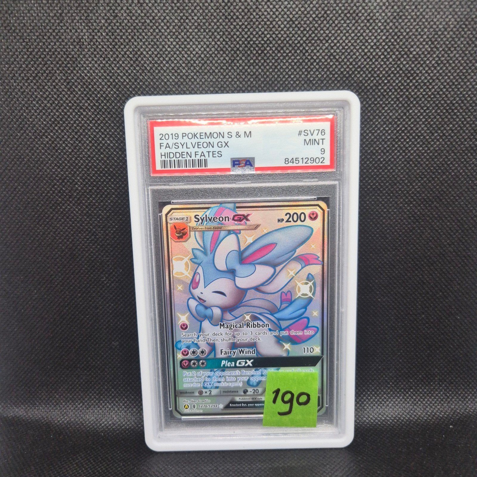Fa/Sylveon GX Hidden Fates S&M PSA 9, Ophalen of Verzenden, Zo goed als nieuw