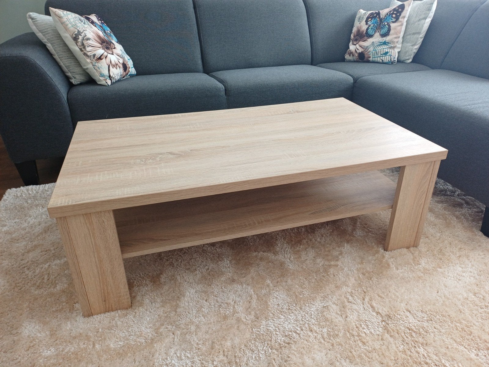 Salontafel, licht eiken, Ophalen, Gebruikt, 100 tot 150 cm, 50 tot 100 cm