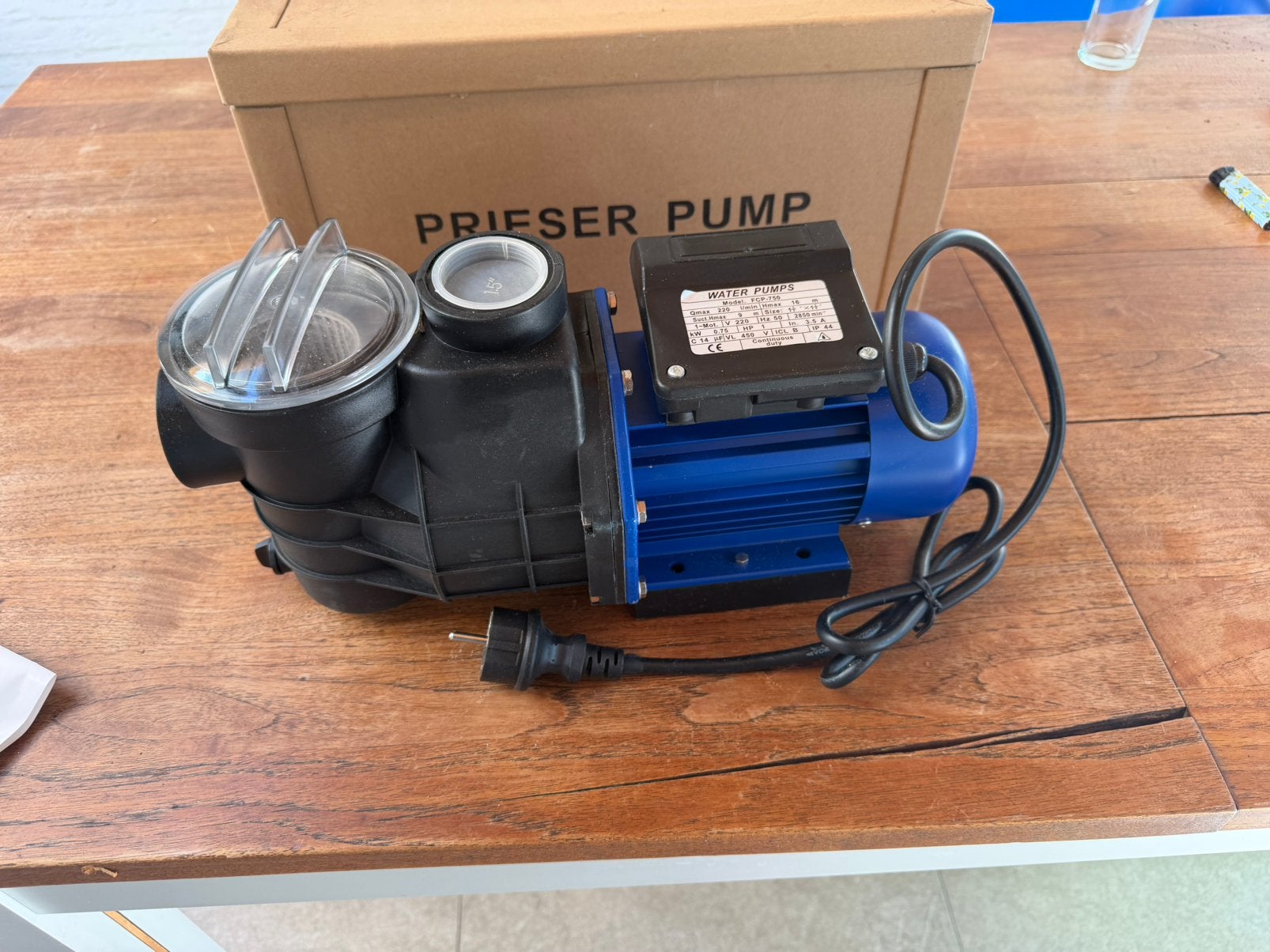 Nieuwe FCP-750 Zwembadpomp 750W 1PK / 220L min, Ophalen of Verzenden, Nieuw