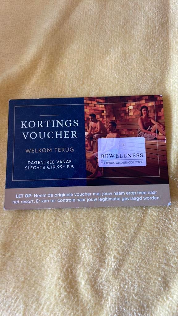 Kortingvouchers sauna, Ophalen of Verzenden, Zo goed als nieuw