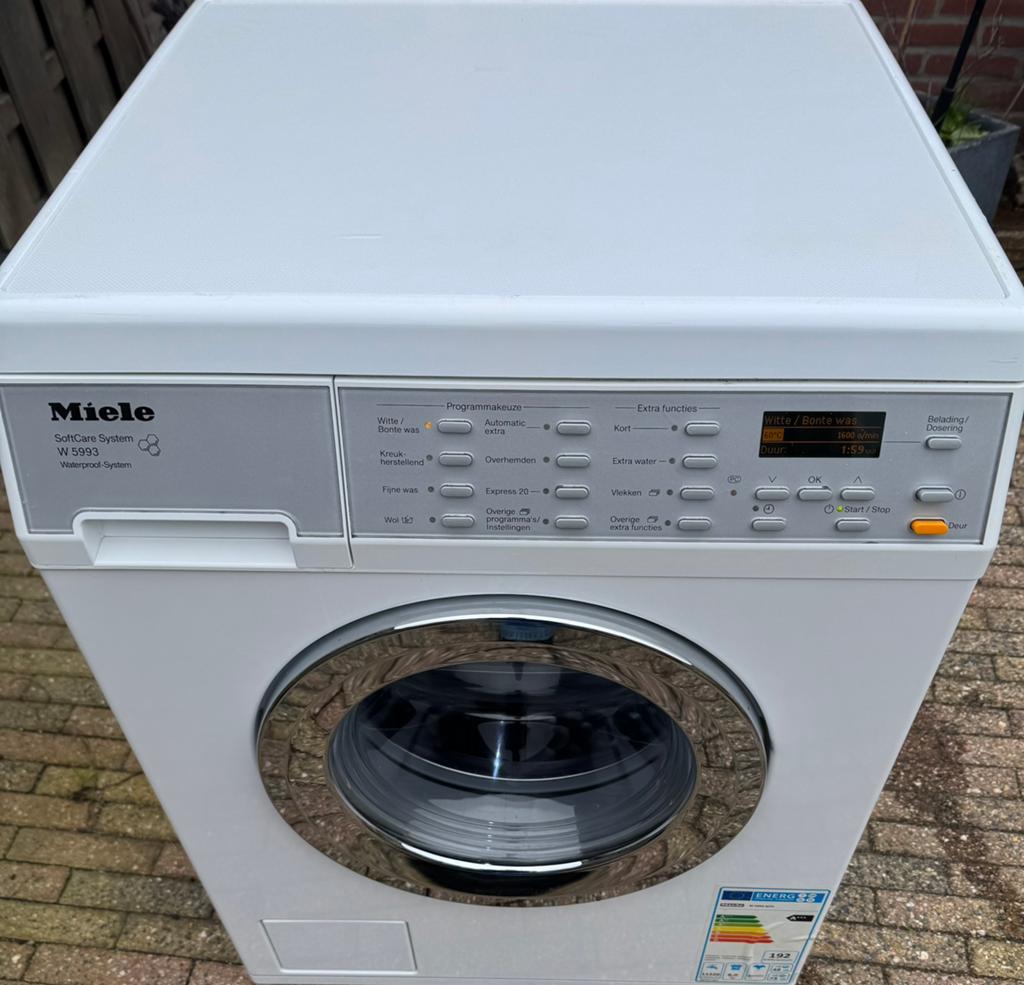 Miele W 5993 topmodel Wasmachine, Ophalen, 8 tot 10 kg, 85 tot 90 cm, 1600 toeren of meer