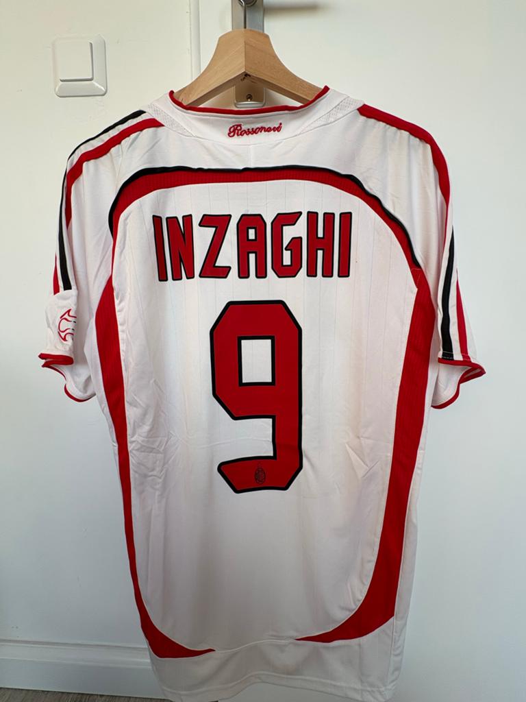 Rertro AC Milan Inzaghi 9 Champions League Finale 2007 Shirt, Maat 52/54 (L), Wit, Nieuw, Ophalen of Verzenden