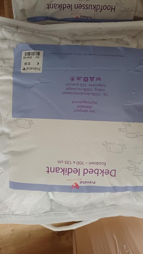 Prénatal Dekbed Ledikant Ecodown 100x135 cm, Kinderen en Baby's, Kinderkamer | Beddengoed, Ophalen of Verzenden, Zo goed als nieuw