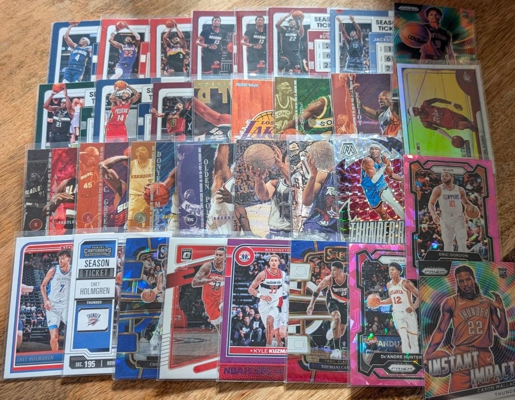 NBA lot, 33x Chet Holmgren, Kuzma + Prizm Pink, Ophalen of Verzenden, Zo goed als nieuw, Meerdere plaatjes