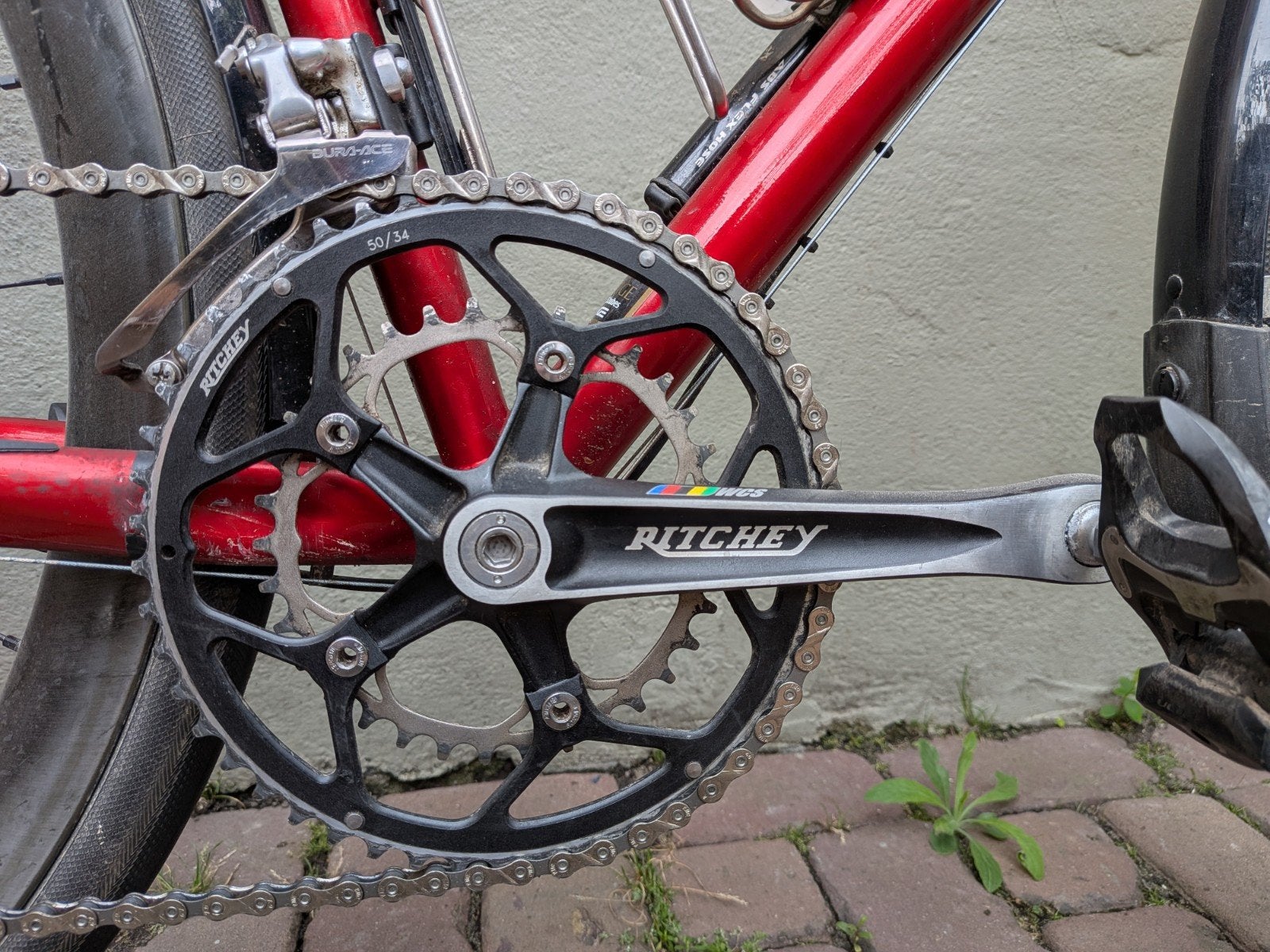 9-speed Groepset: Dura Ace, Ritchey, Deore XT, XTR, Crankstel of Pedalen, Gebruikt, Racefiets, Ophalen of Verzenden