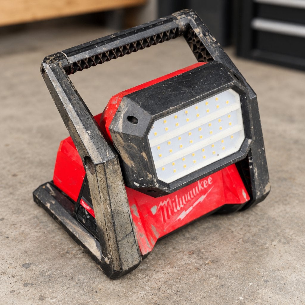 Milwaukee M18 HOAL Bouwlamp Werklamp, Ophalen of Verzenden, Gebruikt, Minder dan 50 watt, Lamp