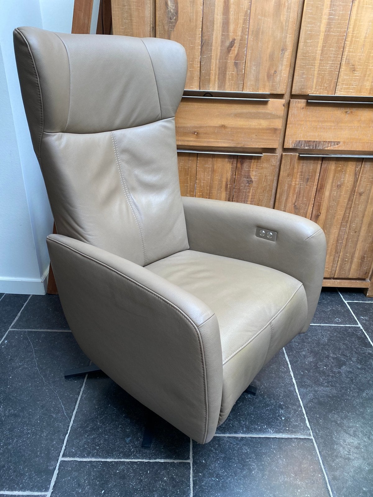 Luxe Velderhof,sta op stoel/relaxfauteuil,massage,Large,accu, Ophalen, Zo goed als nieuw, 75 tot 100 cm, 50 tot 75 cm