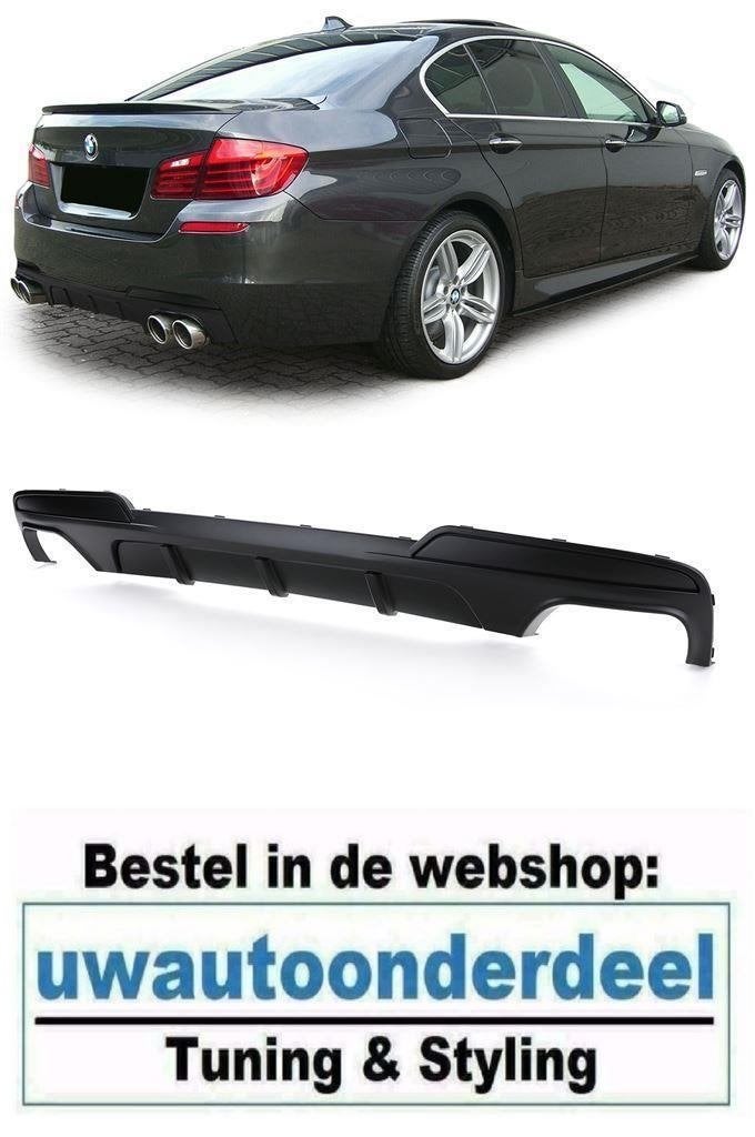 Diffuser Mat Zwart Dubbel Uitlaat Voor Bmw 5 serie F10 M Pak, Verzenden, Automotive Parts, A.parts@hotmail.nl, Trasmolenlaan 12 3447 GZ Woerden