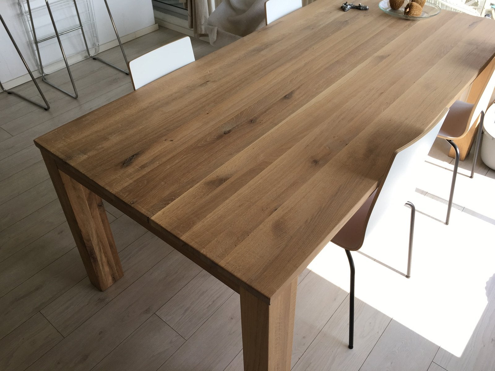 Foto 4 van Massief eiken eettafel 200x100 cm | blank gelakt