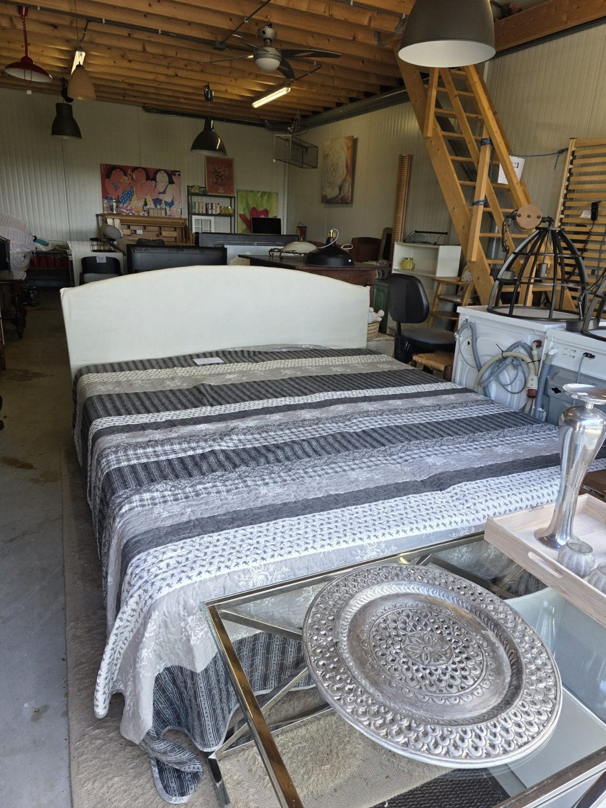 2-PERSOONS BOXSPRING 180x200 CM – INCLUSIEF MATRASSEN, Ophalen, Gebruikt, ., Tweepersoons