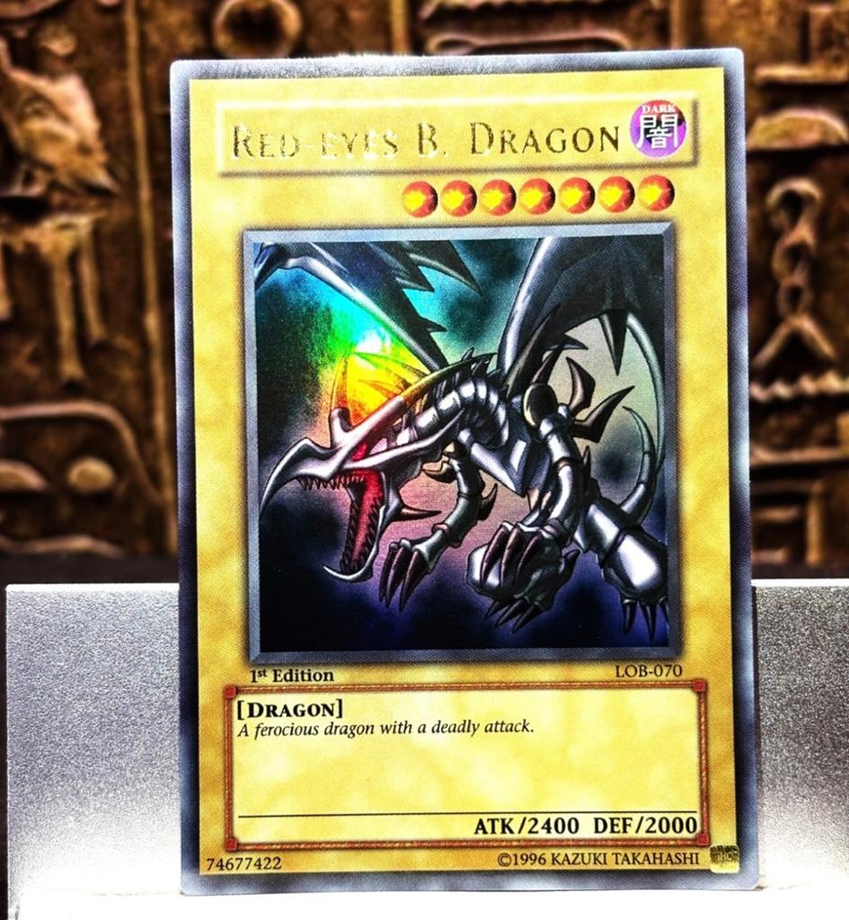 First edition red eyes black dragon NM!, Hobby en Vrije tijd, Verzamelkaartspellen | Yu-gi-Oh!, Ophalen of Verzenden, Zo goed als nieuw